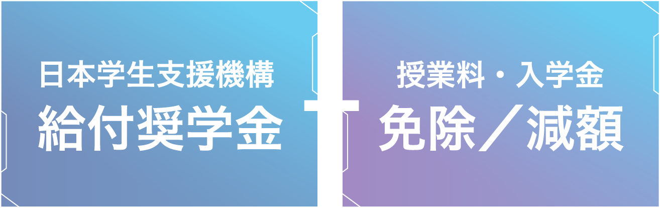 給付奨学金+免除／減額